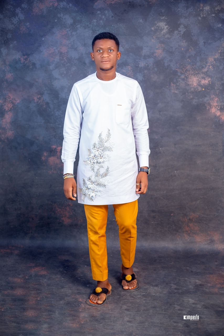 Detailed embroidery close-up